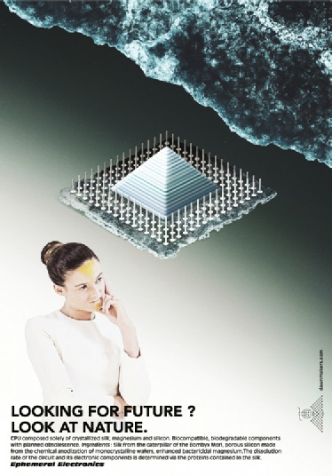 Florian Sumi, EphemeralElectronics. Advertising campaign, 2013. Courtesy DawnMakers et Gilles Rivollier