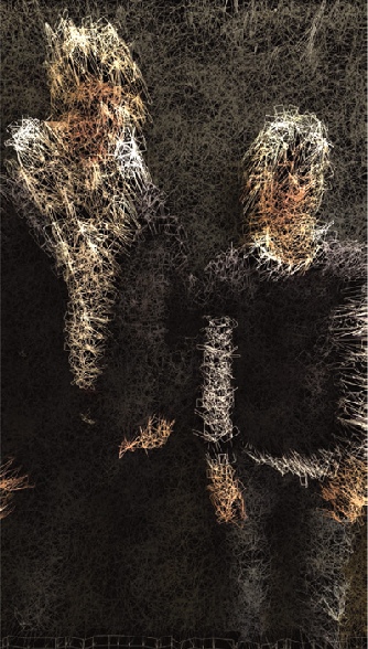 Miguel CHEVALIER, L’œil de la machine, 2019, œuvre de réalité virtuelle générative et interactive - Logiciel : Claude Micheli © Miguel Chevalier