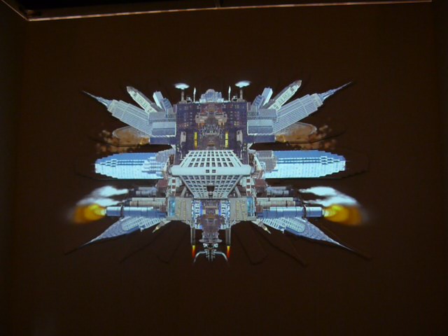 Samuel Rousseau, Brave Old New World, 2011. Projection de 4 mn, bois @ Samuel Rousseau, 2011.