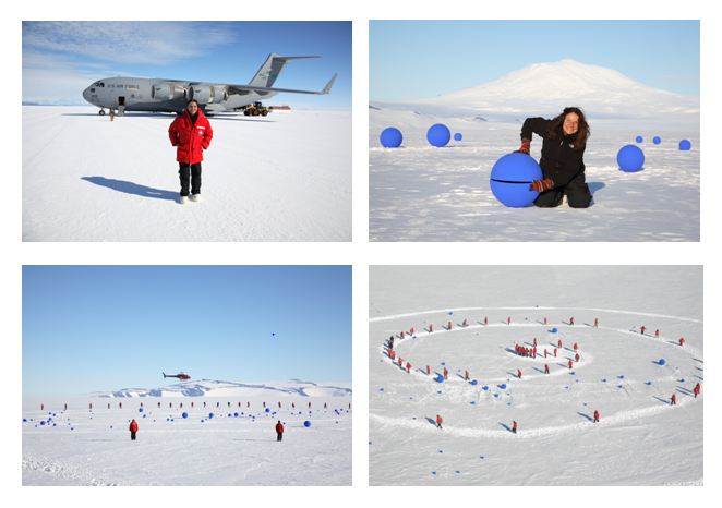 Lita Albuquerque, Stellar Axis : Antarctica.  Photographies de Jean de Pomereu 