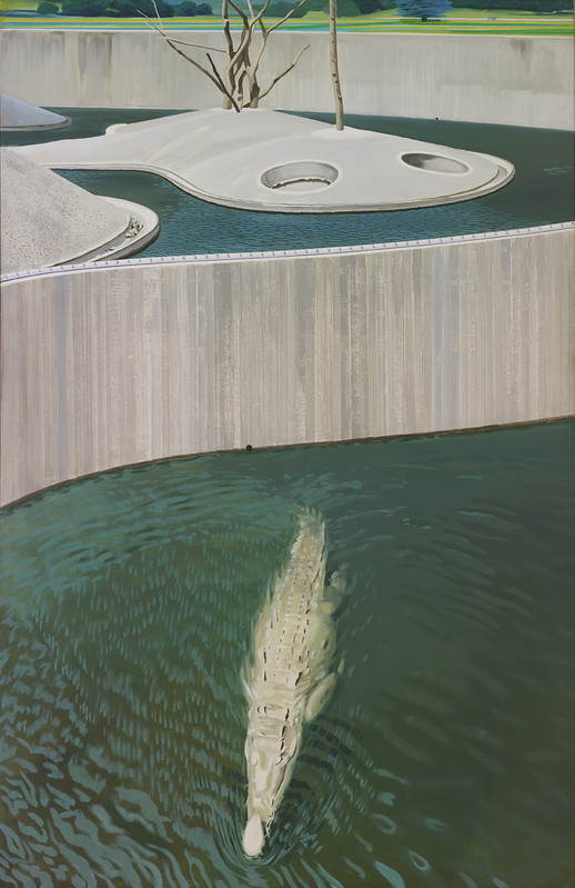Gilles Aillaud, Deux eaux, 1969 Huile sur toile — 195 × 130 cm Courtesy galerie Loevenbruck, Paris — Photo Fabrice Gousset 