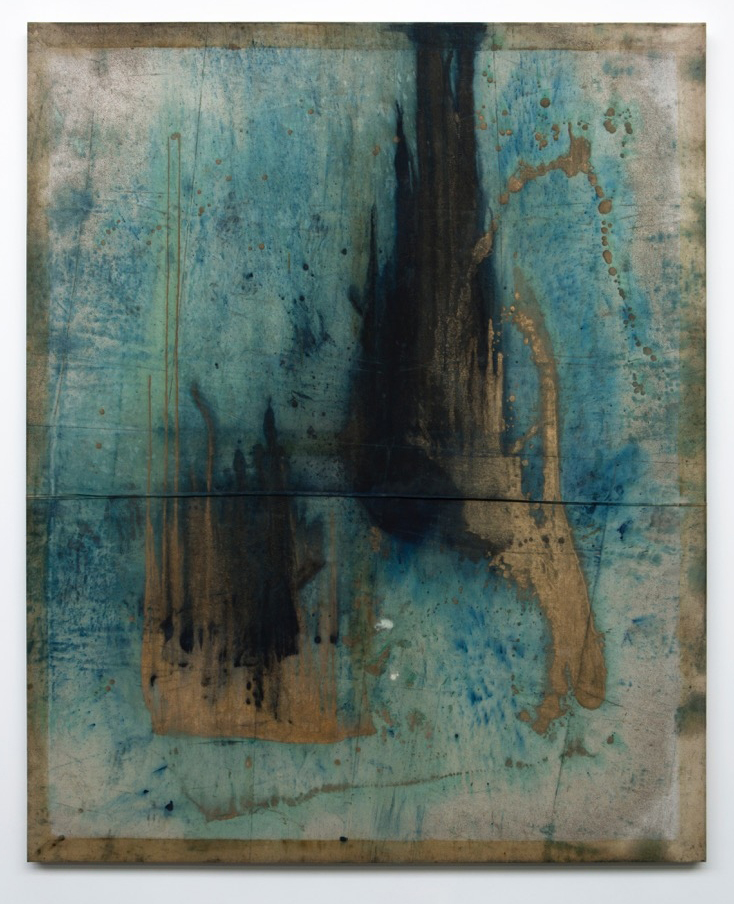 Jérémy Demester, Deh Deh, 2015. Pigments secs et huiles naturelles sur toile, marouflée sur cadre d'ébène, 200 x 160 cm