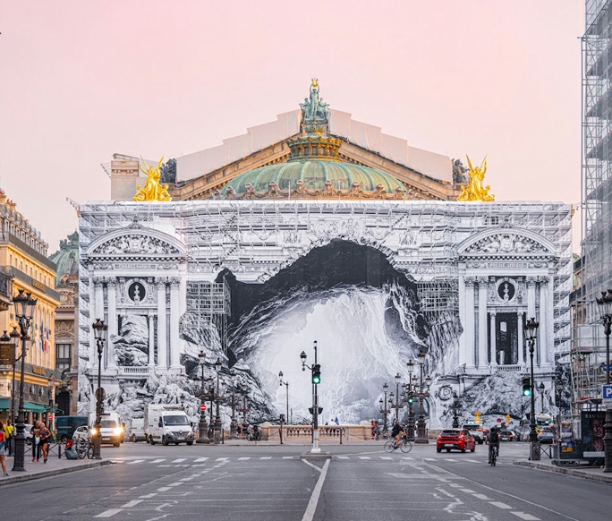 Trompe-l'œil, Retour à la Caverne - Acte I, Palais Garnier, Opéra de Paris, 2023 © JR