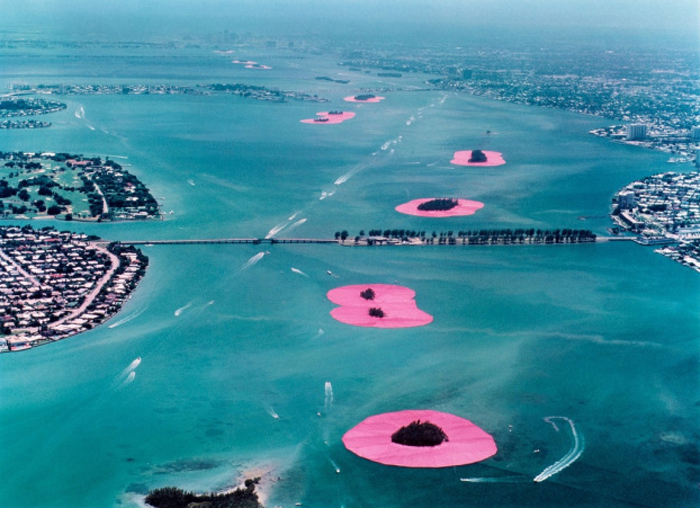Christo et Jeanne-Claude, projet Surrounded Islands dans la Baie de Biscayne au large de Miami